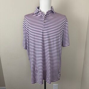 Ralph Lauren RLX Men’s Golf Polo | Size L | pink and blue striped
